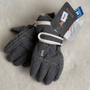 Igloos Kids Gloves in Charcoal and White